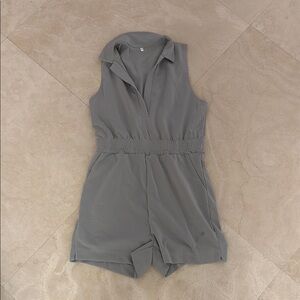 Gray polo romper